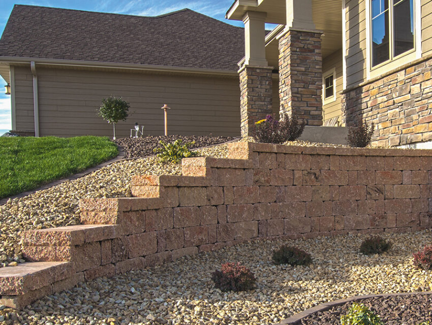 retaining wall steps mn