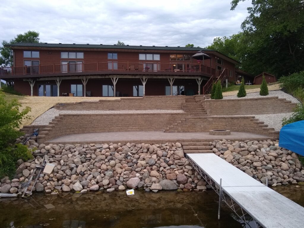 Rip rap landscaping in Alexandria MN