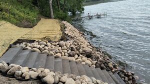 Rip rap installation Alexandria