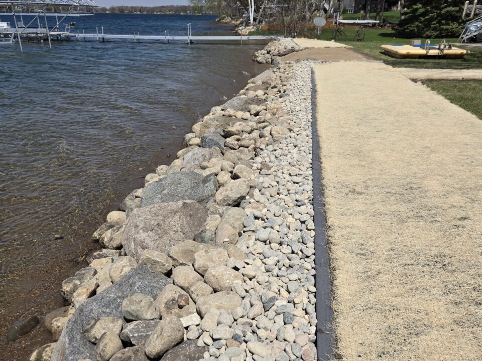 Rip rap landscaping in Osakis MN