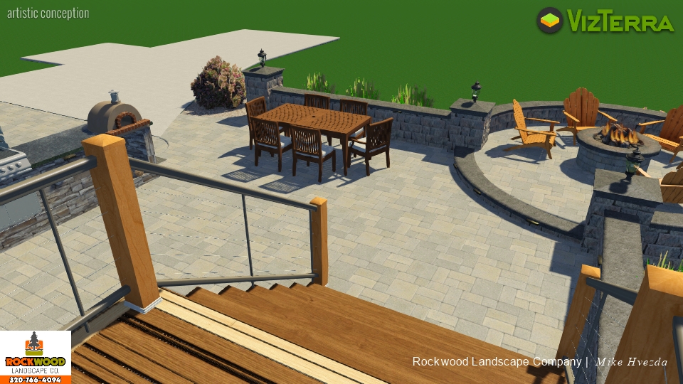 Back yard patio design concept