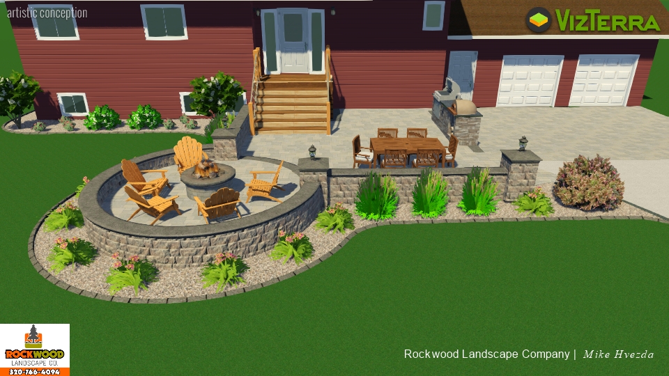 Front yard patio design concept