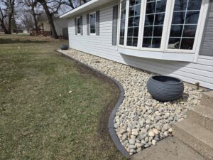 Front of House Landscaping with Edging
