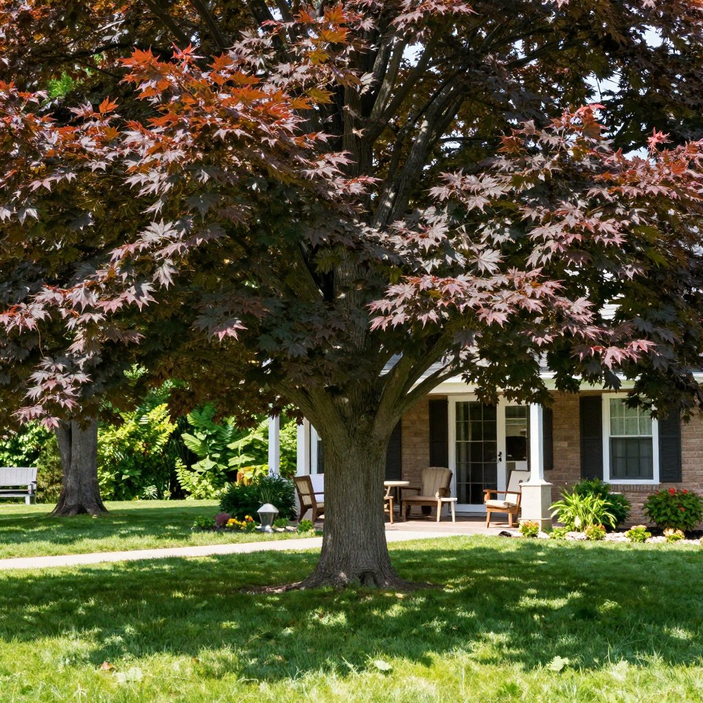 Mature maple tree providing shade in Alexandria Minnesota yard Mature maple tree providing shade in Alexandria Minnesota yard