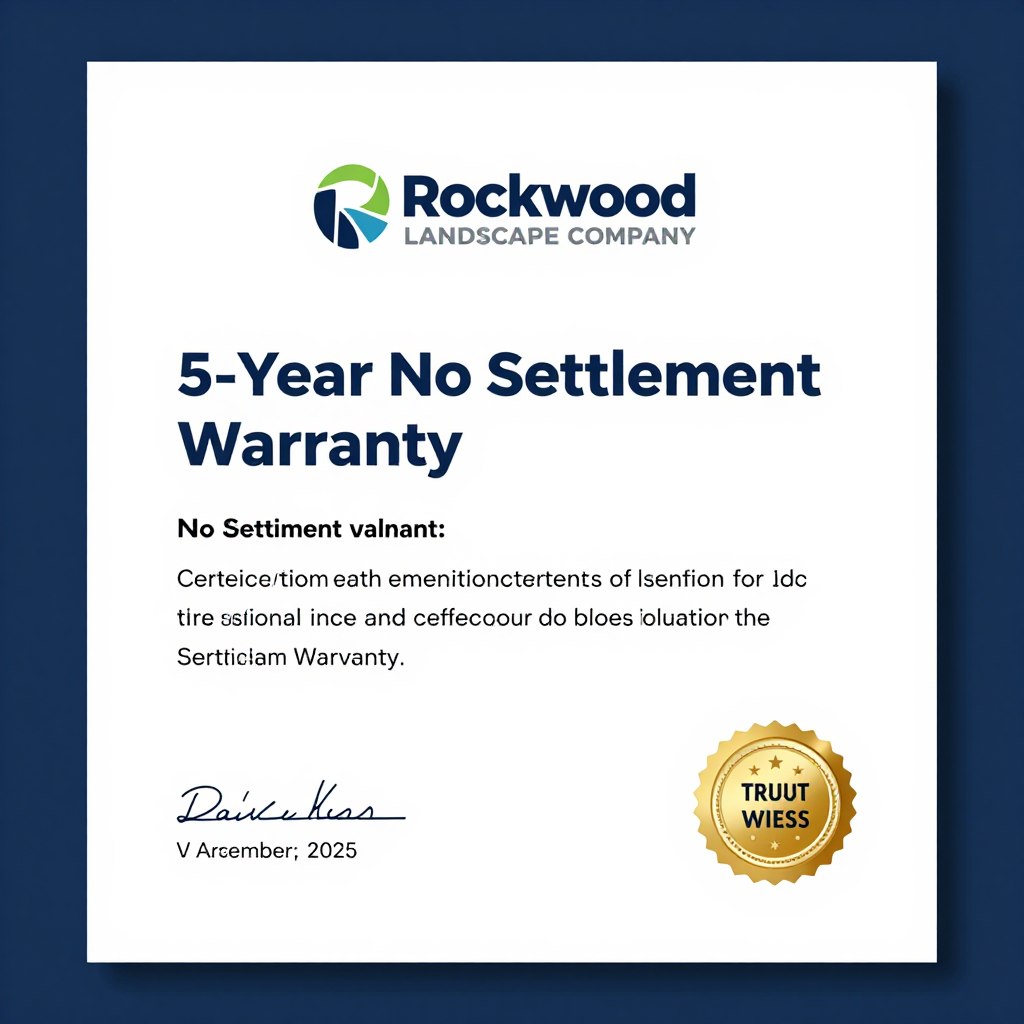 Warranty certificate for retaining walls in Alexandria MN
